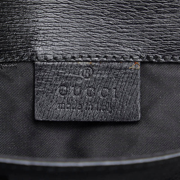 グッチ ビジネスバッグ ブリーフケース ブラック レザー メンズ GUCCI 【中古】
