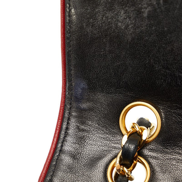 シャネル マトラッセ ココマーク チェーンショルダーバッグ ブラック ゴールド レザー レディース CHANEL 【中古】