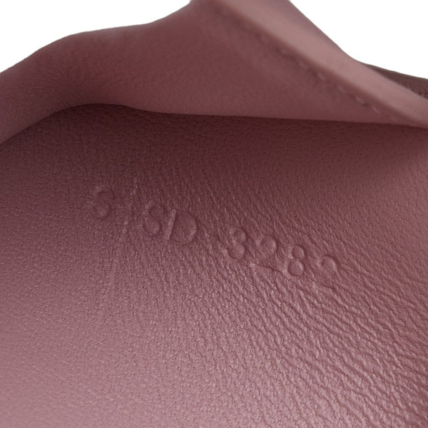 セリーヌ トリオンフ スモールウォレット 二つ折り財布 パステルローズ ピンク ゴールド リザード レザー レディース CELINE 【中古】