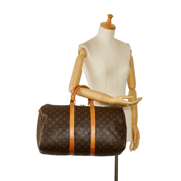 ルイ ヴィトン モノグラム キ－ポル 45 ボストンバッグ トラベルバッグ  M41428 ブラウン PVC レザー レディース LOUIS VUITTON 【中古】