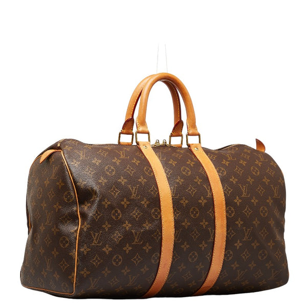 ルイ ヴィトン モノグラム キ－ポル 45 ボストンバッグ トラベルバッグ  M41428 ブラウン PVC レザー レディース LOUIS VUITTON 【中古】
