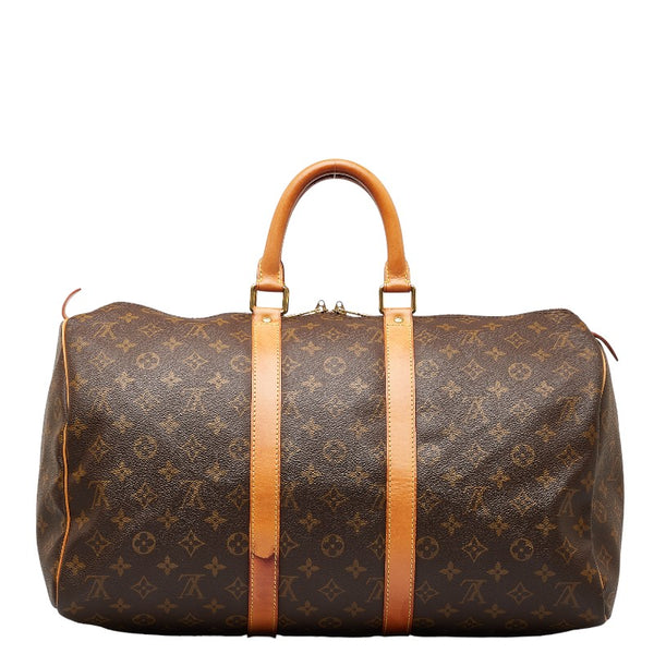 ルイ ヴィトン モノグラム キ－ポル 45 ボストンバッグ トラベルバッグ  M41428 ブラウン PVC レザー レディース LOUIS VUITTON 【中古】