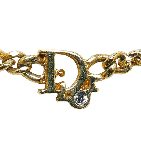 ディオール CDロゴ モチーフ ネックレス ゴールド メッキ レディース Dior 【中古】