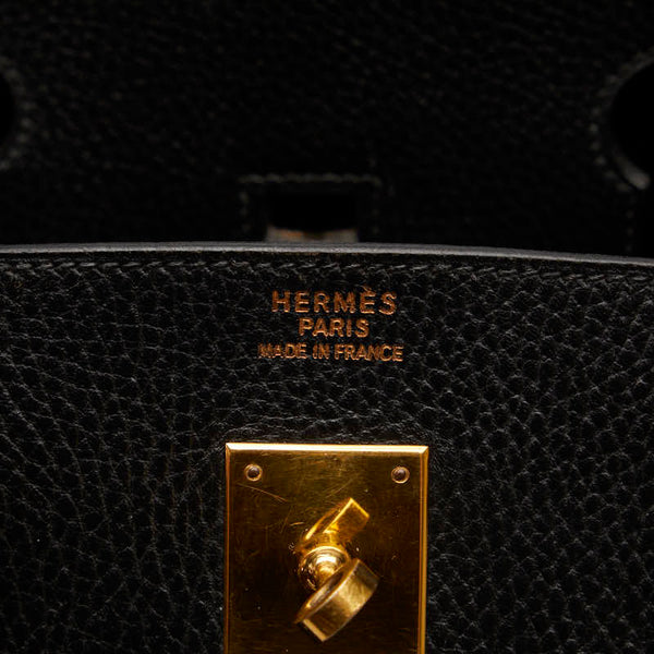 エルメス バーキン 40 ハンドバッグ ブラック アルデンヌ レディース HERMES 【中古】