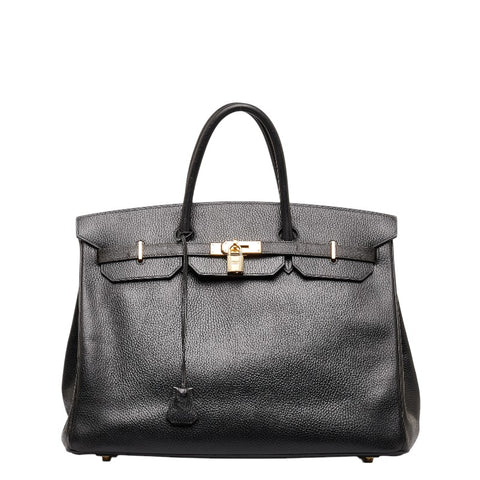 エルメス バーキン 40 ハンドバッグ ブラック アルデンヌ レディース HERMES 【中古】