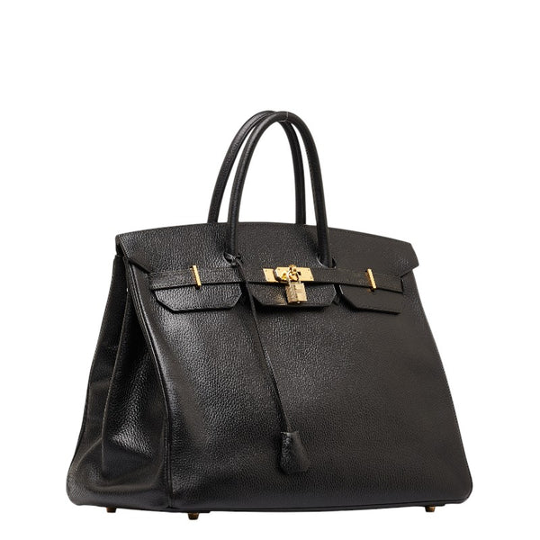 エルメス バーキン 40 ハンドバッグ ブラック アルデンヌ レディース HERMES 【中古】