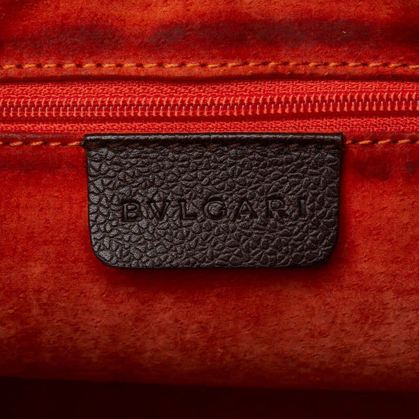 ブルガリ ハンドバッグ トートバッグ ブラウン ゴールド レザー レディース BVLGARI 【中古】