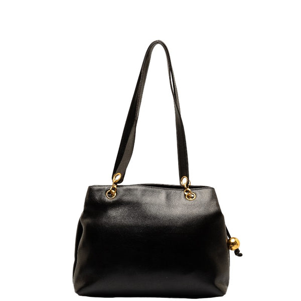 シャネル ココマーク ココボール チェーン トートバッグ ショルダーバッグ ブラック ラムスキン レディース CHANEL 【中古】