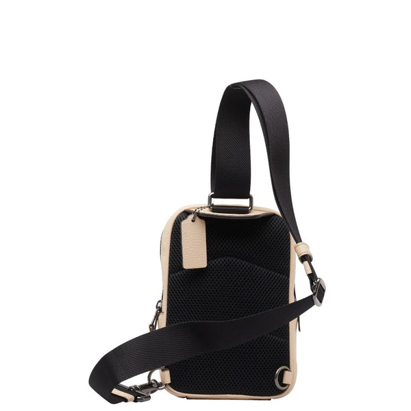 コーチ コラボ スヌーピー ウッドストック トラックパック ショルダーバッグ ボディバッグ CE602 アイボリー ホワイト レザー レディース COACH 【中古】