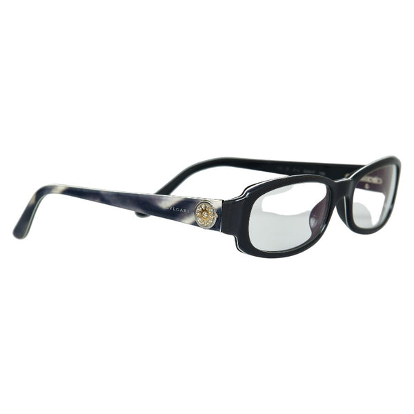 ブルガリ パレンテシ ラインストーン メガネ 461-B ブラック マルチカラー プラスチック レディース BVLGARI 【中古】