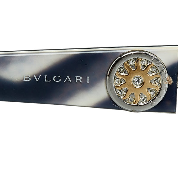 ブルガリ パレンテシ ラインストーン メガネ 461-B ブラック マルチカラー プラスチック レディース BVLGARI 【中古】