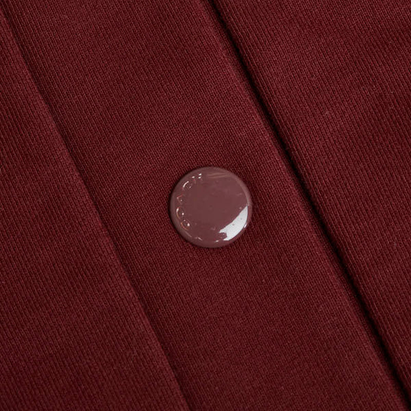 コーチ ヴァーシティ レターマン カーディガン サイズ：M サングリア ワインレッド コットン レディース COACH 【中古】