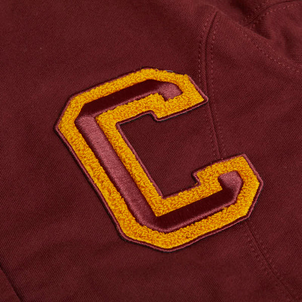 コーチ ヴァーシティ レターマン カーディガン サイズ：M サングリア ワインレッド コットン レディース COACH 【中古】