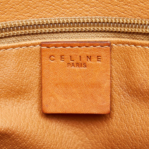 セリーヌ マカダム トートバッグ ショルダーバッグ ブラウン PVC レザー レディース CELINE 【中古】