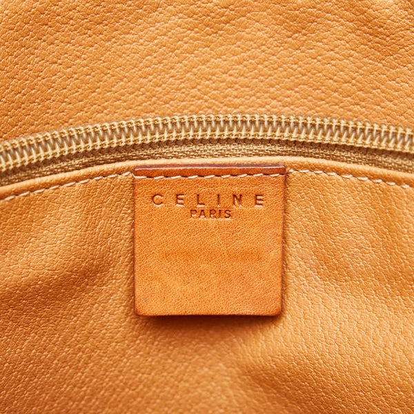 セリーヌ マカダム トートバッグ ショルダーバッグ ブラウン PVC レザー レディース CELINE 【中古】