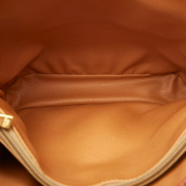 セリーヌ マカダム トートバッグ ショルダーバッグ ブラウン PVC レザー レディース CELINE 【中古】