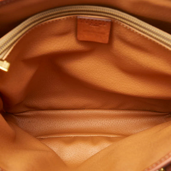 セリーヌ マカダム トートバッグ ショルダーバッグ ブラウン PVC レザー レディース CELINE 【中古】