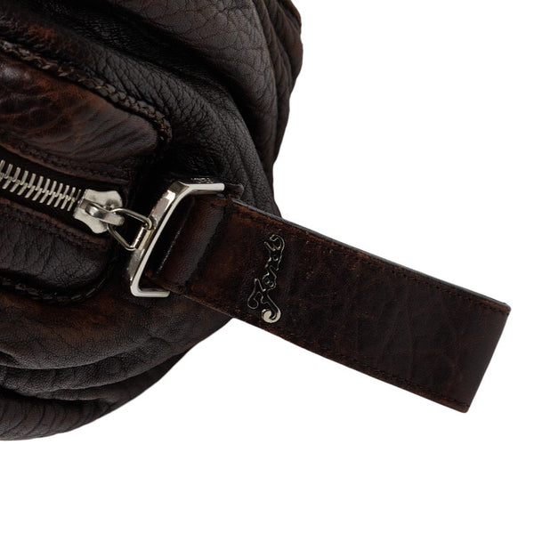 フェンディ ズッカ スパイバッグ ハンドバッグ 8BL078 ブラウン ベージュ レザー レディース FENDI 【中古】