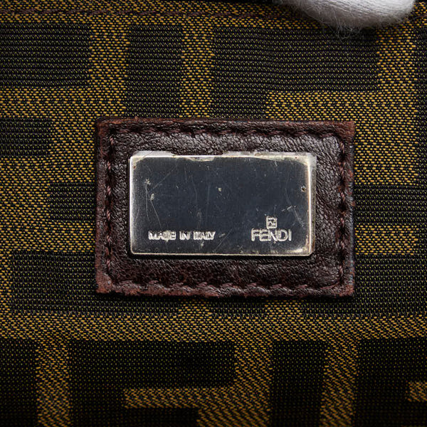 フェンディ ズッカ スパイバッグ ハンドバッグ 8BL078 ブラウン ベージュ レザー レディース FENDI 【中古】