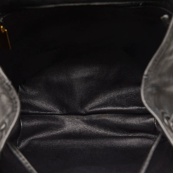 ボッテガヴェネタ イントレチャート リュック バックパック ブラック レザー レディース BOTTEGAVENETA 【中古】