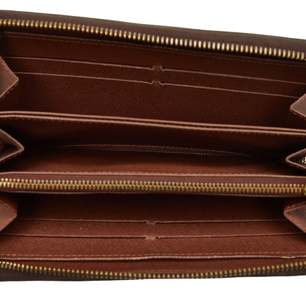 ルイ ヴィトン モノグラム ジッピーウォレット　 ラウンドファスナー 長財布 M60017 ブラウン PVC レディース LOUIS VUITTON 【中古】