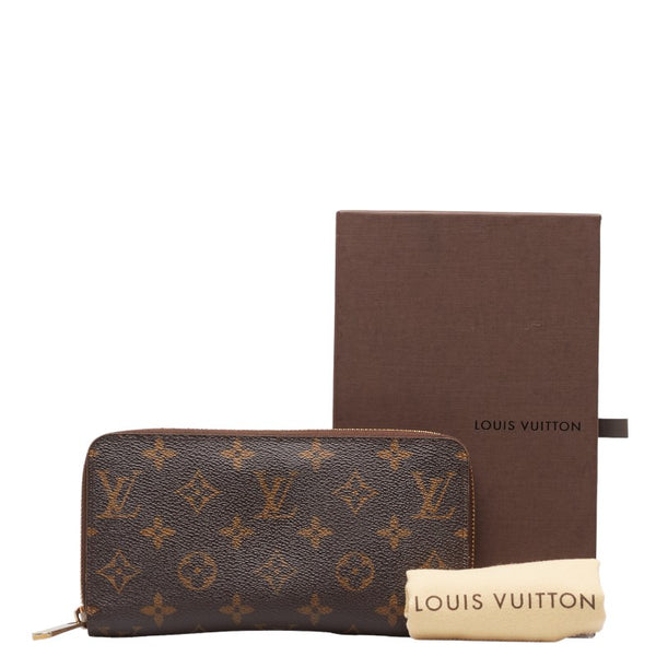ルイ ヴィトン モノグラム ジッピーウォレット　 ラウンドファスナー 長財布 M60017 ブラウン PVC レディース LOUIS VUITTON 【中古】