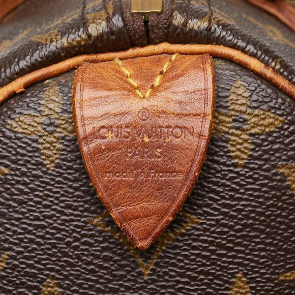ルイ ヴィトン モノグラム スピーディ25 ミニボストンバッグ ハンドバッグ M41528 ブラウン PVC レザー レディース LOUIS VUITTON 【中古】