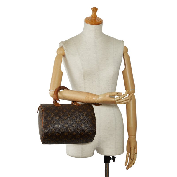 ルイ ヴィトン モノグラム スピーディ25 ミニボストンバッグ ハンドバッグ M41528 ブラウン PVC レザー レディース LOUIS VUITTON 【中古】