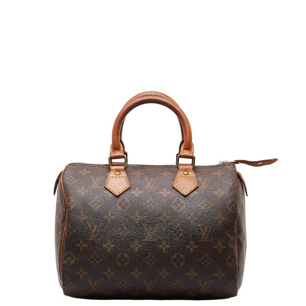 ルイ ヴィトン モノグラム スピーディ25 ミニボストンバッグ ハンドバッグ M41528 ブラウン PVC レザー レディース LOUIS VUITTON 【中古】