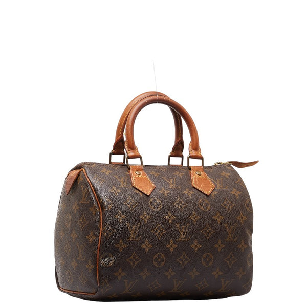 ルイ ヴィトン モノグラム スピーディ25 ミニボストンバッグ ハンドバッグ M41528 ブラウン PVC レザー レディース LOUIS VUITTON 【中古】