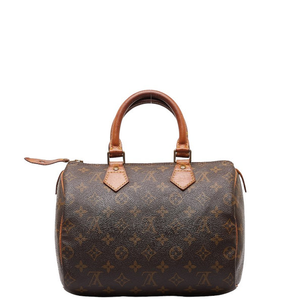 ルイ ヴィトン モノグラム スピーディ25 ミニボストンバッグ ハンドバッグ M41528 ブラウン PVC レザー レディース LOUIS VUITTON 【中古】