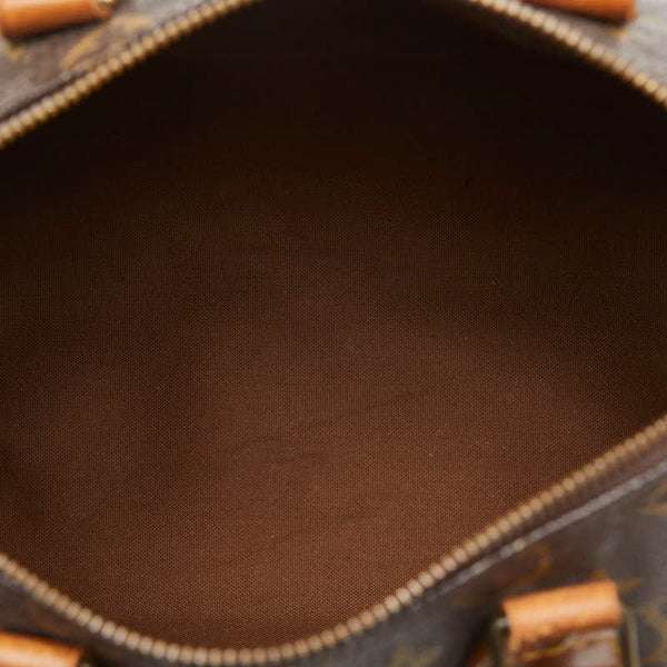 ルイ ヴィトン モノグラム スピーディ25 ミニボストンバッグ ハンドバッグ M41528 ブラウン PVC レザー レディース LOUIS VUITTON 【中古】