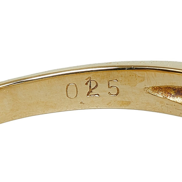K18YG イエローゴールド ルビー0.25ct ダイヤ0.061ct リング 指輪 レディース 14号 【中古】