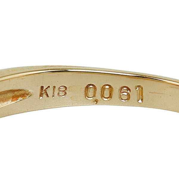 K18YG イエローゴールド ルビー0.25ct ダイヤ0.061ct リング 指輪 レディース 14号 【中古】