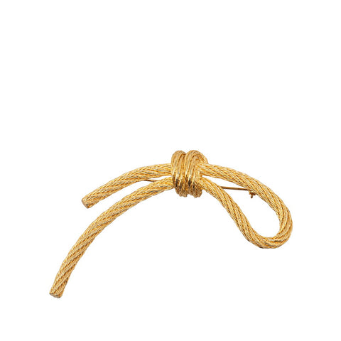 クリスチャンディオール ノットロープ ツイスト ブローチ ゴールド メッキ レディース Christian Dior 【中古】