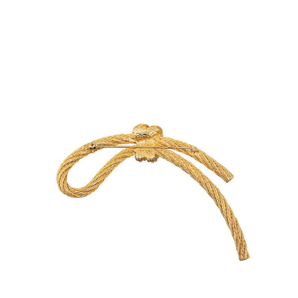 クリスチャンディオール ノットロープ ツイスト ブローチ ゴールド メッキ レディース Christian Dior 【中古】