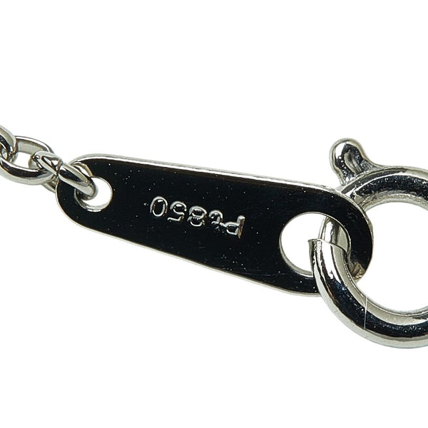 Pt900 プラチナ Pt850 プラチナ ダイヤ0.46ct ダイヤ0.70ct クロス ペンダントネックレス レディース 【中古】