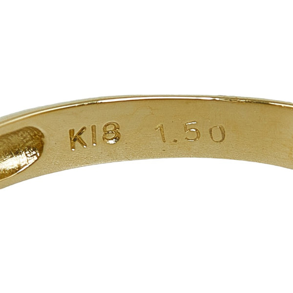 K18YG イエローゴールド ブルートパーズ1.50ct ダイヤ0.03ct バッグ 鞄 モチーフ リング 指輪 レディース 12号 【中古】