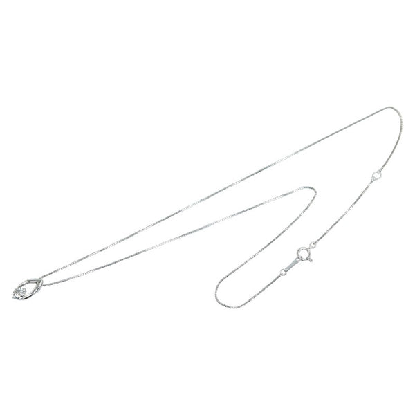 K18WG ホワイトゴールド ダイヤ0.20ct ペンダントネックレス レディース 【中古】