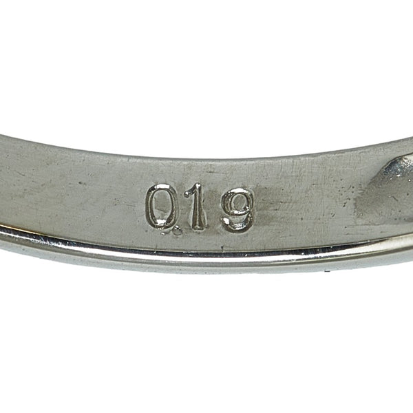 Pt900 プラチナ K18YG イエローゴールド コンビ ダイヤ0.19ct リング 指輪 レディース 11.5号 【中古】