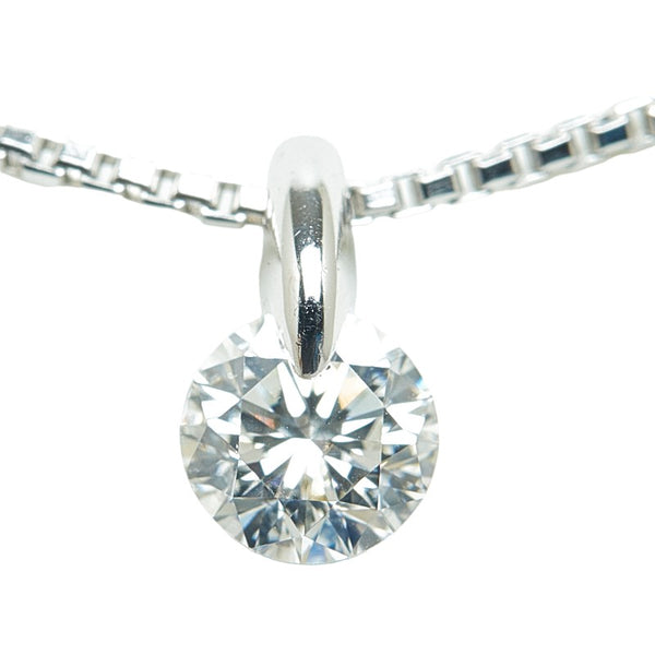 Pt900 プラチナ Pt850 プラチナ ダイヤ0.548ct ベネチアン チェーン ネックレス レディース 【中古】