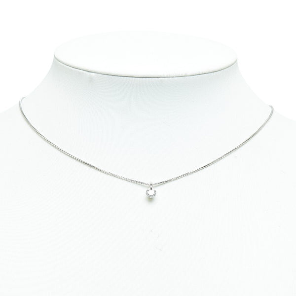 Pt900 プラチナ Pt850 プラチナ ダイヤ0.548ct ベネチアン チェーン ネックレス レディース 【中古】