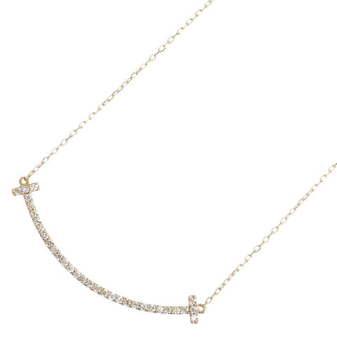K10YG イエローゴールド ダイヤ0.32ct ネックレス レディース 【中古】
