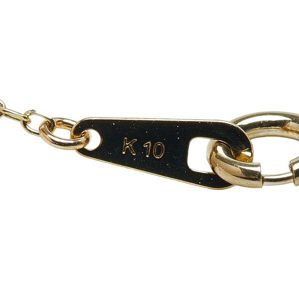 K10YG イエローゴールド ダイヤ0.32ct ネックレス レディース 【中古】
