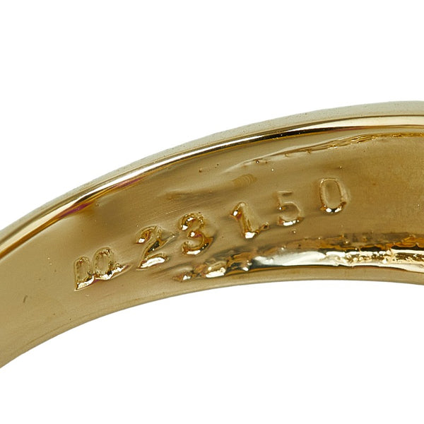 K18YG イエローゴールド ルビー1.50ct ダイヤ0.23ct クローバーモチーフ リング 指輪 レディース 8.5号 【中古】