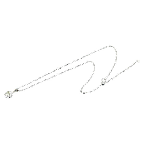 K18WG ホワイトゴールド ダイヤ1.027ct ダイヤ0.67ct フラワーモチーフ レオンチェーン ネックレス レディース 【中古】