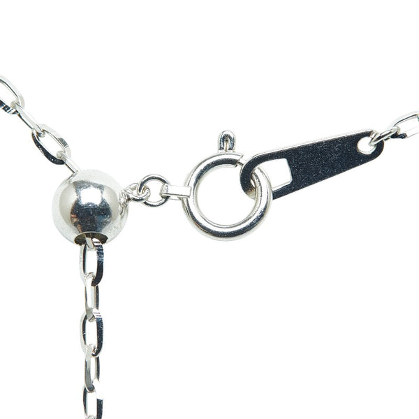 K18WG ホワイトゴールド ダイヤ1.027ct ダイヤ0.67ct フラワーモチーフ レオンチェーン ネックレス レディース 【中古】