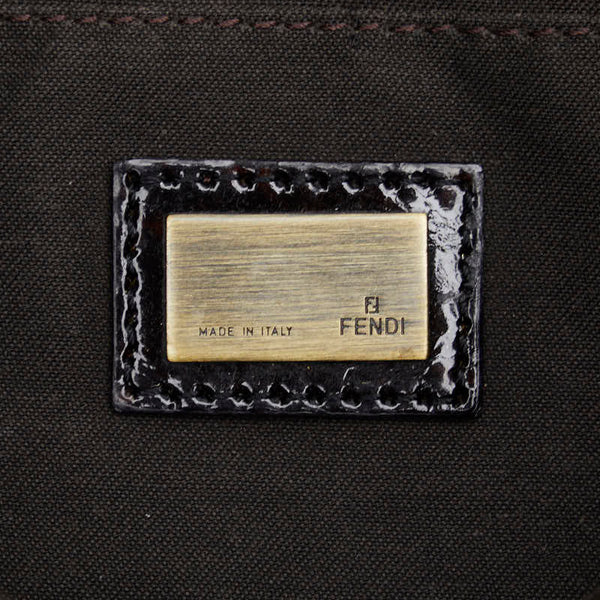 フェンディ ズッカ ワンショルダーバッグ 8BR436 ブラウン キャンバス ナイロン レディース FENDI 【中古】