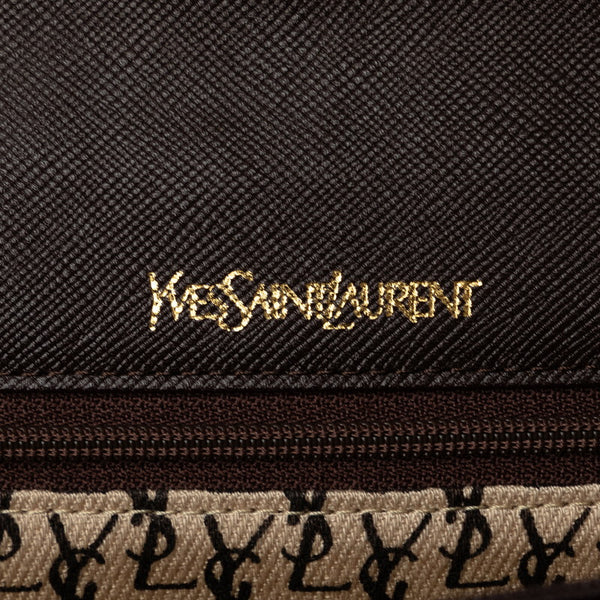 サンローラン クラッチバッグ セカンドバッグ ブラウン レザー レディース SAINT LAURENT 【中古】
