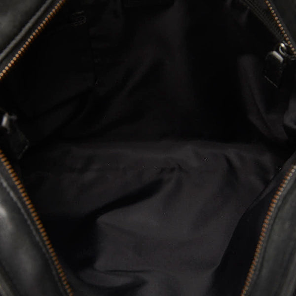 グッチ グッチシマ  ショルダーバッグ 161822 ブラック キャンバス レザー レディース GUCCI 【中古】